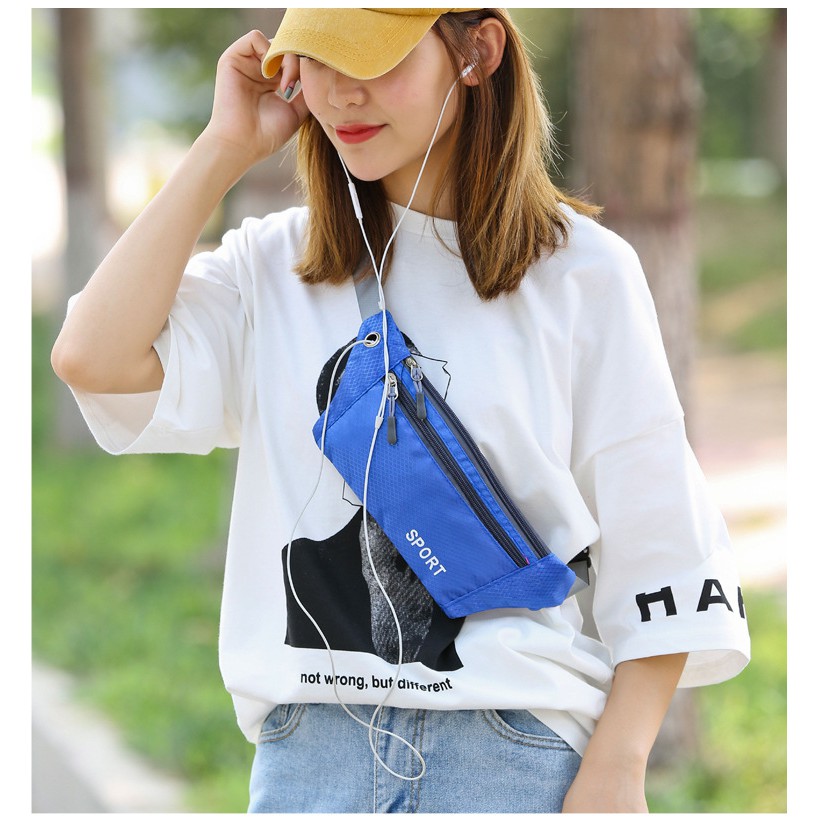 Tas Pinggang Pria Wanita Unisex Sport Waistbag Olahraga Gym Satu7an T16