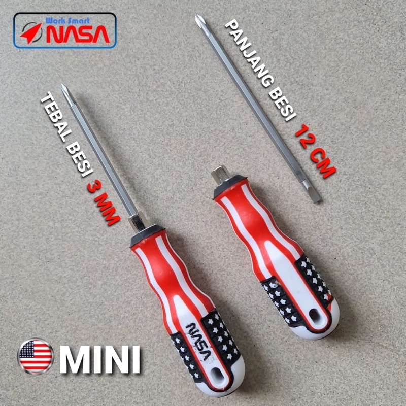 Obeng Bolak Balik USA Amerika 6 Inch Obeng Plus Minus