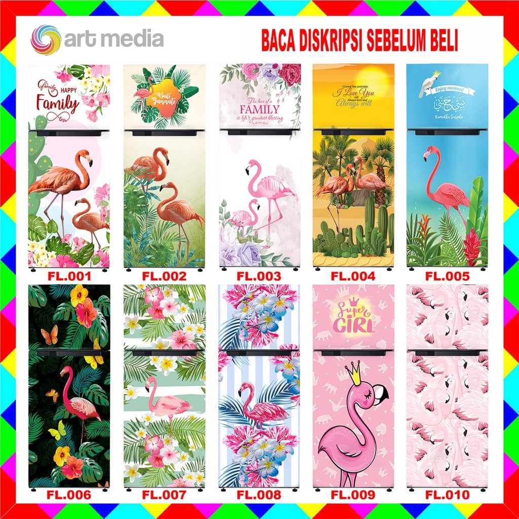 STIKER KULKAS 2 PINTU FLAMINGO