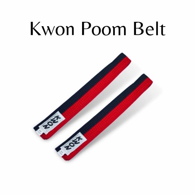 Sabuk Taekwondo Merah Hitam - Kwon Poom Belt
