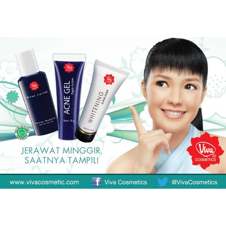 Viva Acne Gel 15g / Lotion 30ml Triple Action Halal