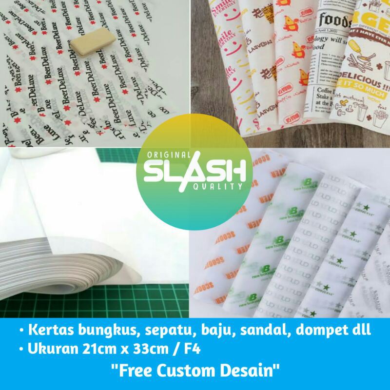 

KERTAS BUNGKUS SERBAGUNA, FREE CUSTOM DESAIN
