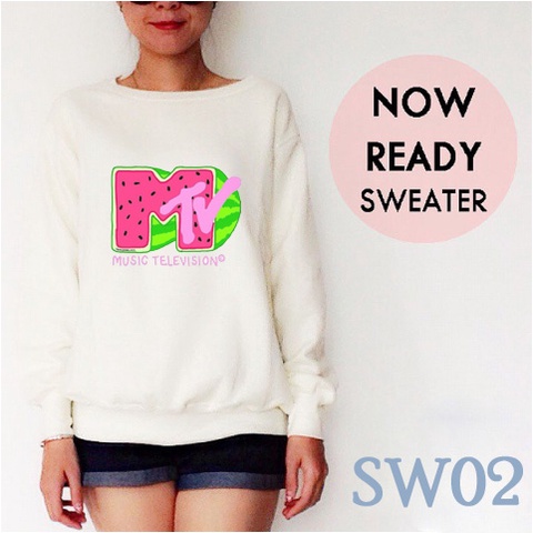 Sweater MTV / sweater aesthetic / sweater wanita / sweaterpria