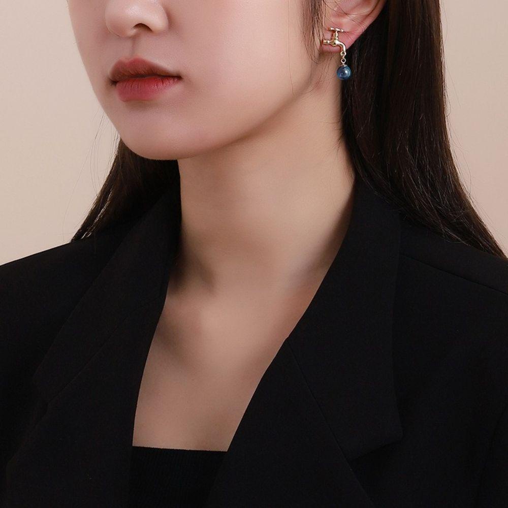 Mxbeauty Anting Tusuk Desain Gadis Kreatif Rasa Tren Perhiasan Tetesan Air Fashion Gaya Korea