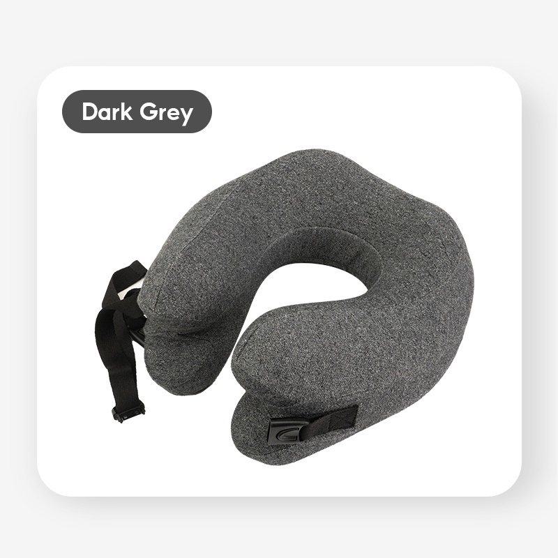 KKV - SLADKO Snail Neck Pillow / Bantal Travel Friendly - Dark Grey / Blue / Light Grey Image 8