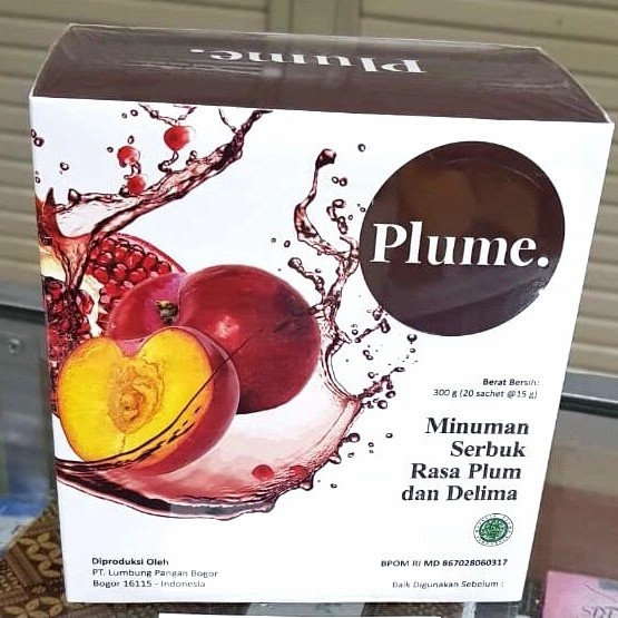 plume minuman serbuk diet detok fiber rasa plum dan delima