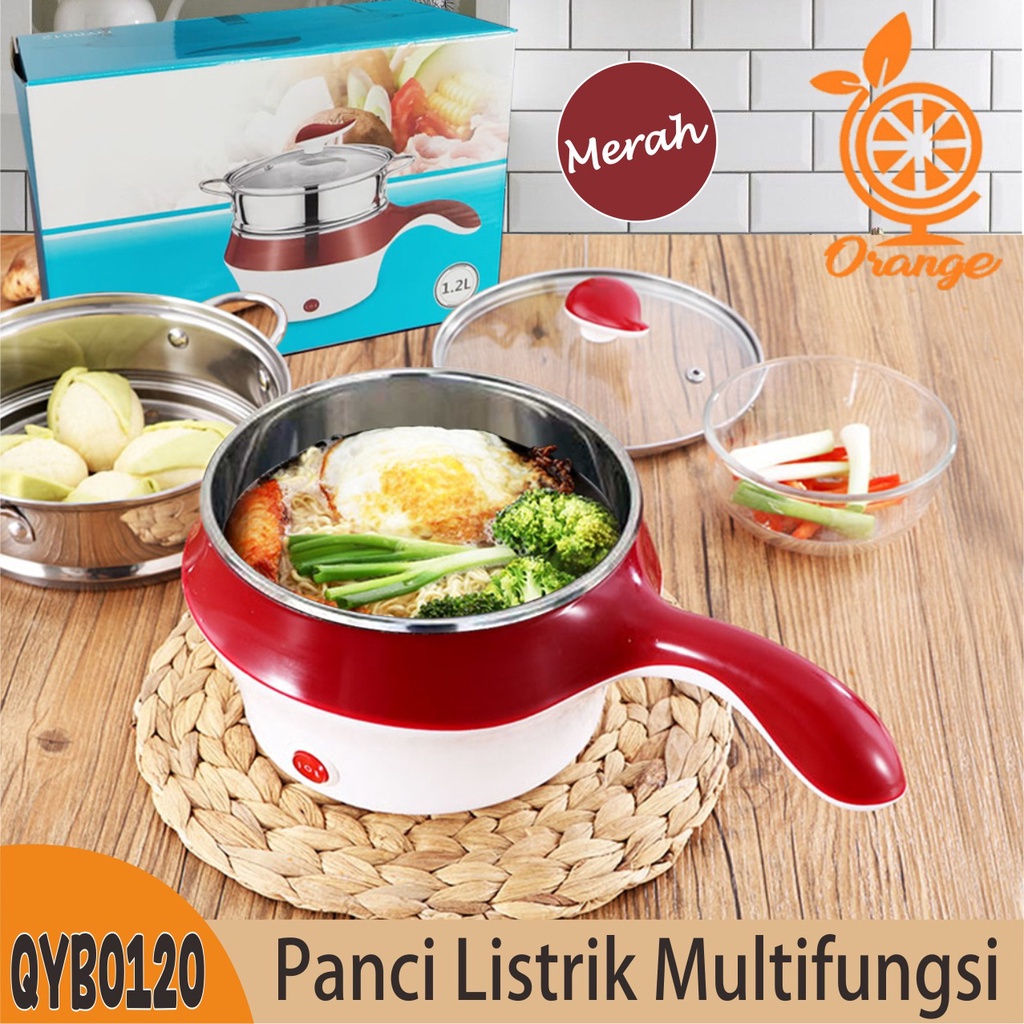 Panci Listrik Elektrik Anti Lengket + Steamer Bisa Kukus Goreng Serbaguna GOSHOP88