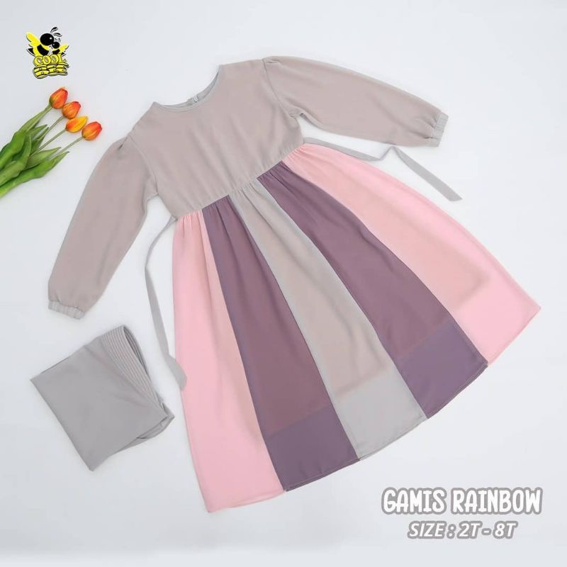 GAMIS ANAK PEREMPUAN RAINBOW BAJU ANAK RAINBOW TERBARU