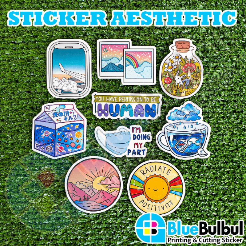 

[STICKER SATUAN MIN BELI 10 RIBU] STIKER PRINTING AESTHETIC