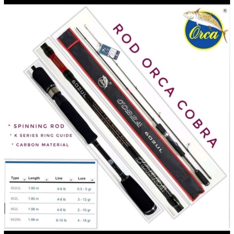 joran ul orca cobra  602 662  4-8bs