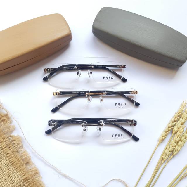Kacamata pria wanita Elegan Mewah FRED BOR 065