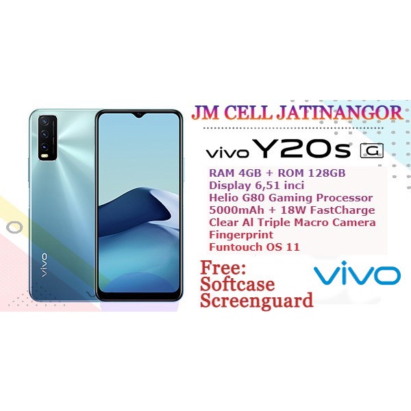 VIVO Y20 SG RAM 4/128 GB GARANSI RESMI 1TAHUN