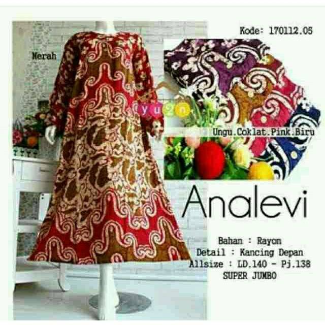 Daster Super Jumbo Analevi | daster cantik | daster Batik | baju tidur murah | baju tidur kekinian