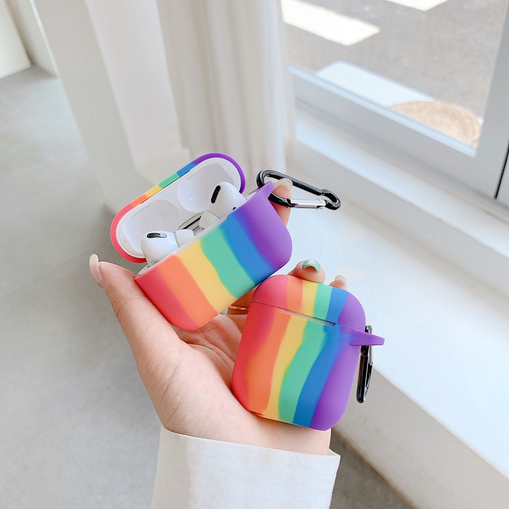 Silikon Case Rainbow Untuk Apple AirPods 1/2 AirPods Pro