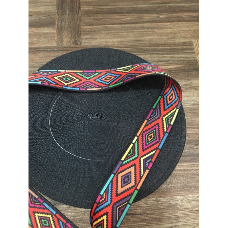 Webbing Motif Etnik 38mm Per meter