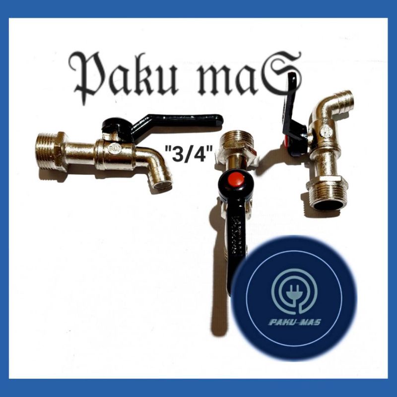 Kran bonucci besi ukuran 3/4 kran taman besi