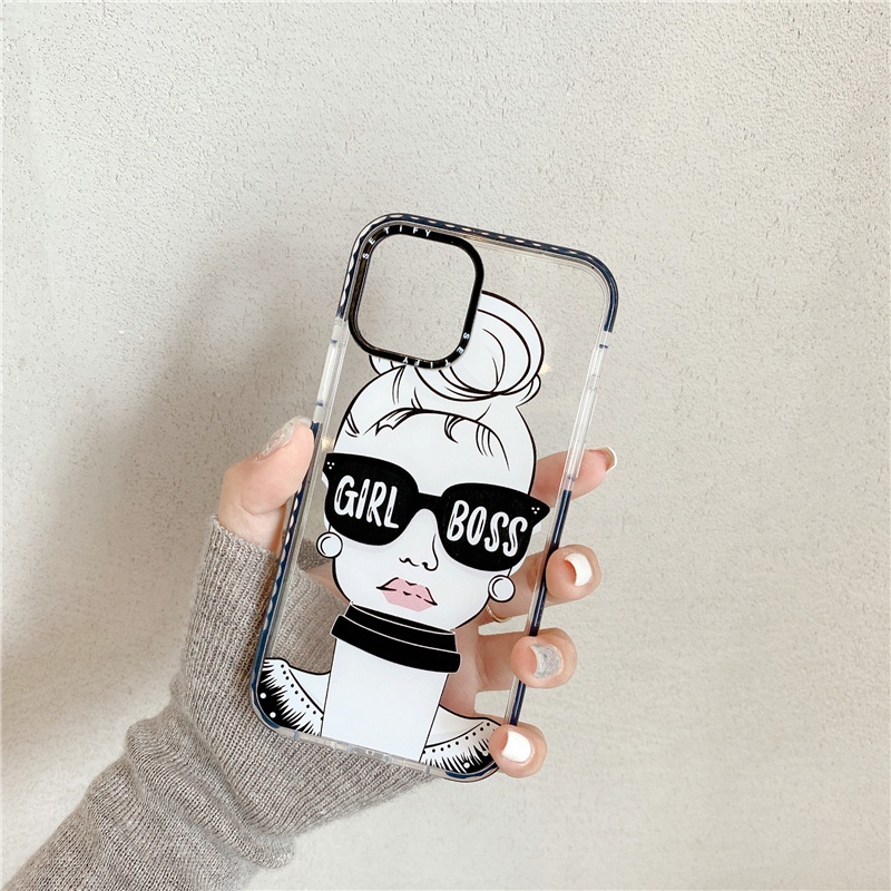 Casing Soft Case Motif BOOS GIRL Untuk iPhone 11 / 12 / 13 Pro Max / 7 / 8 + / X / XR / Xs Max