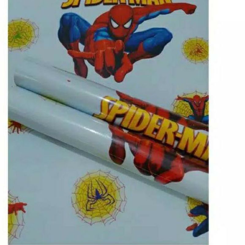 WALLPAPER STIKER DINDING.MOTIF.SPIDERMAN