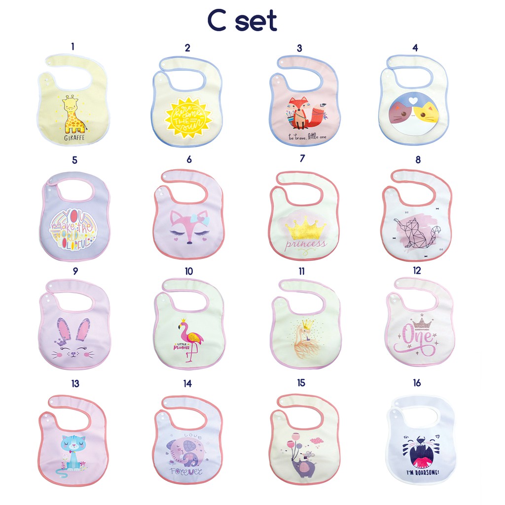 Celemek Makan Bayi Baby BIB Slabber motif kekinian SNI!