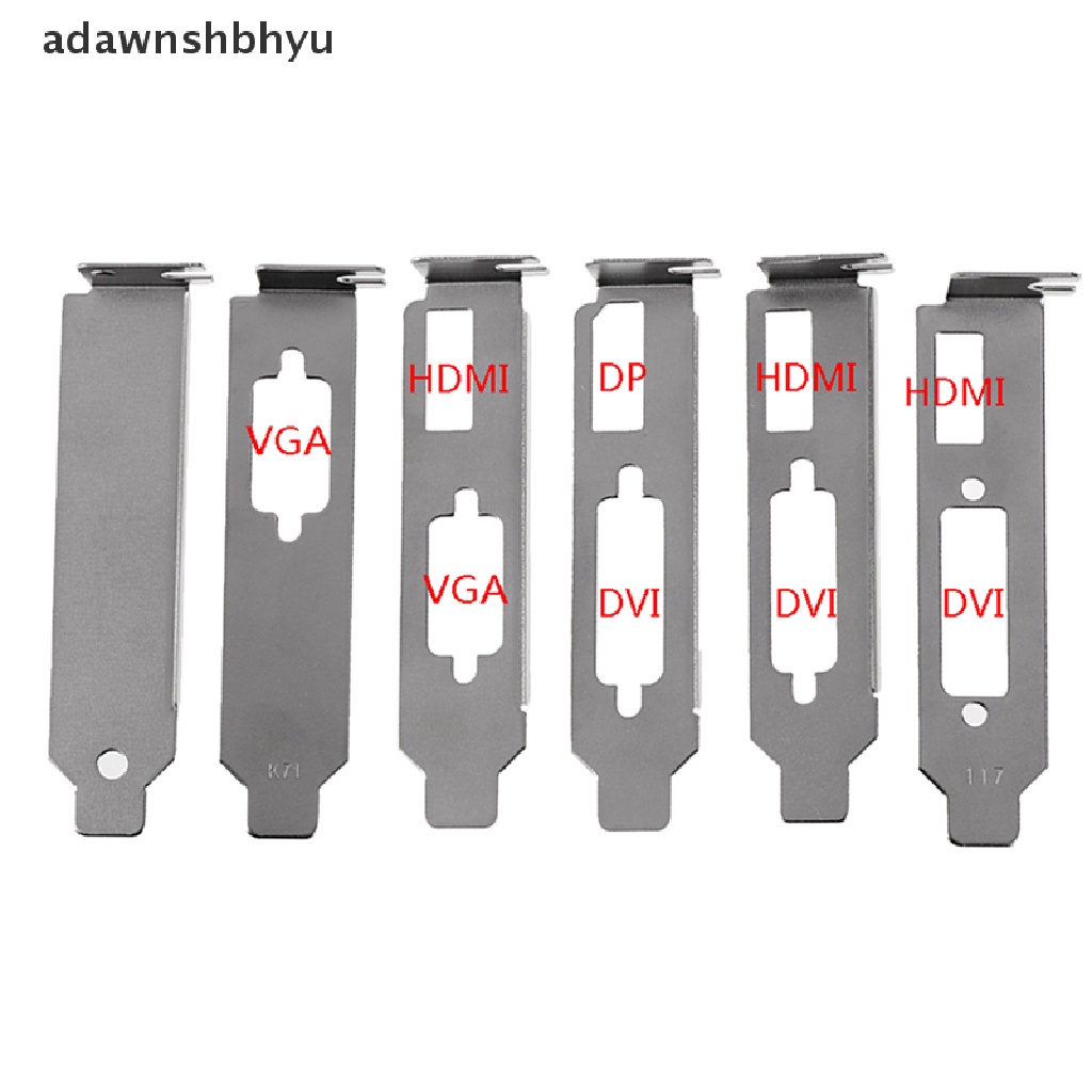 Adawnshbhyu Bracket Adapter Profil Rendah DVI HDMI VGA Port Untuk Kartu Video Grafis Setengah Tinggi