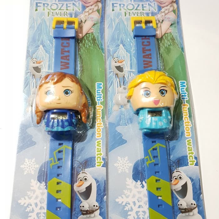 Promo Terbaru! JAM TANGAN ANAK PEREMPUAN FROZEN ELSA ANNA PENCET KARAKTER UNIK MURAH