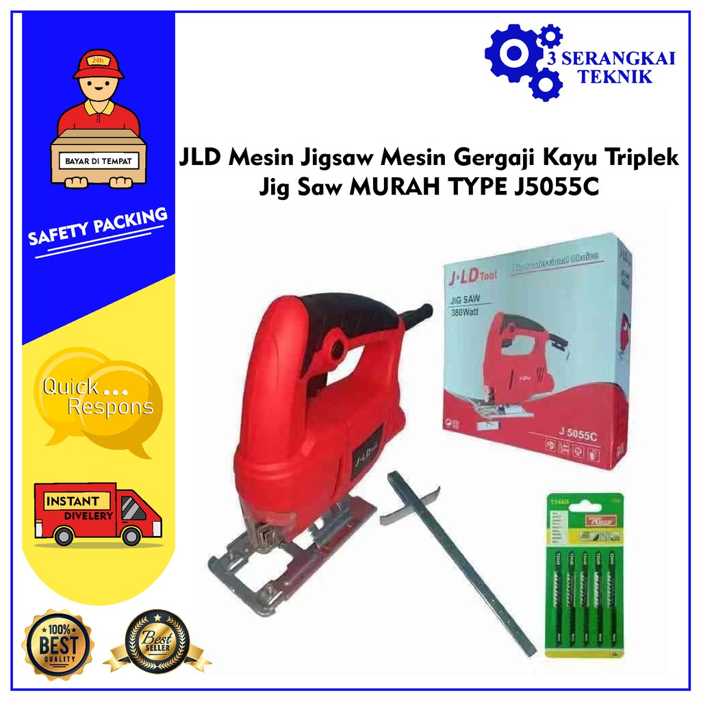 JLD Mesin Jigsaw Mesin Gergaji Kayu Triplek Jig Saw MURAH TYPE J5055C