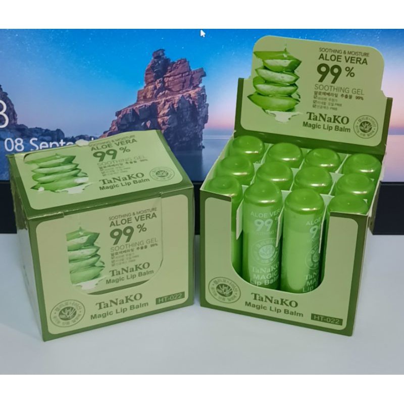 [PER BOX] LIP BALM TANAKO ALOE VERA 99% NO.HT-022