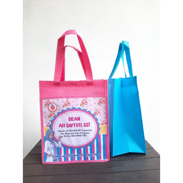 TAS PARTUS - TAS BIDAN - TAS CUSTOM NAMA - TAS KLINIK - TAS KESEHATAN - TAS KIA - TAS 2 KANTONG - TA