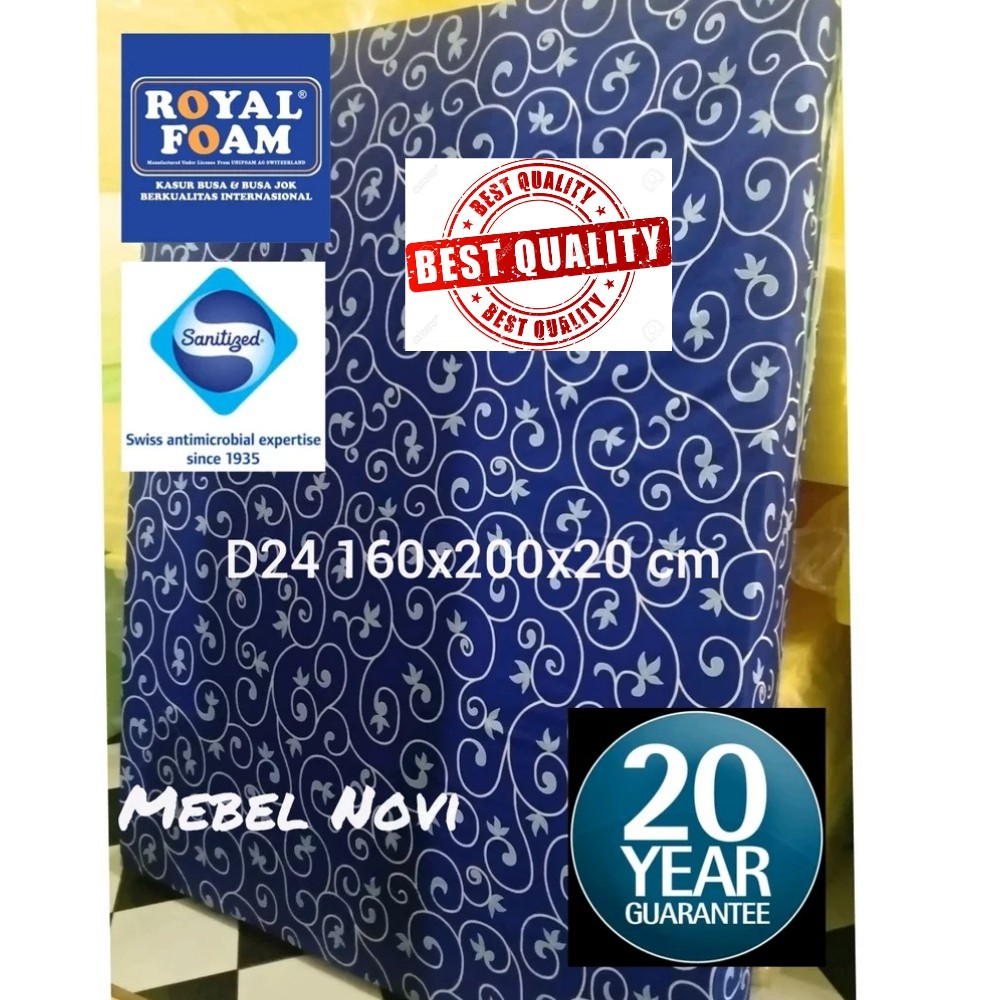 Kasur Busa Royal Super D24 Garansi 20 Th Tebal 20 cm uk 160x200x20