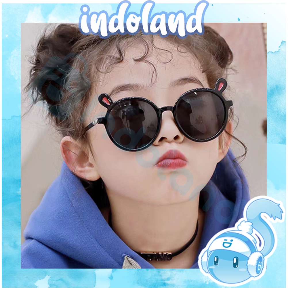 ☀INDOLAND☀  Kacamata Hitam Anak New Trend Fashion Terbaru Telinga Kelinci  G017