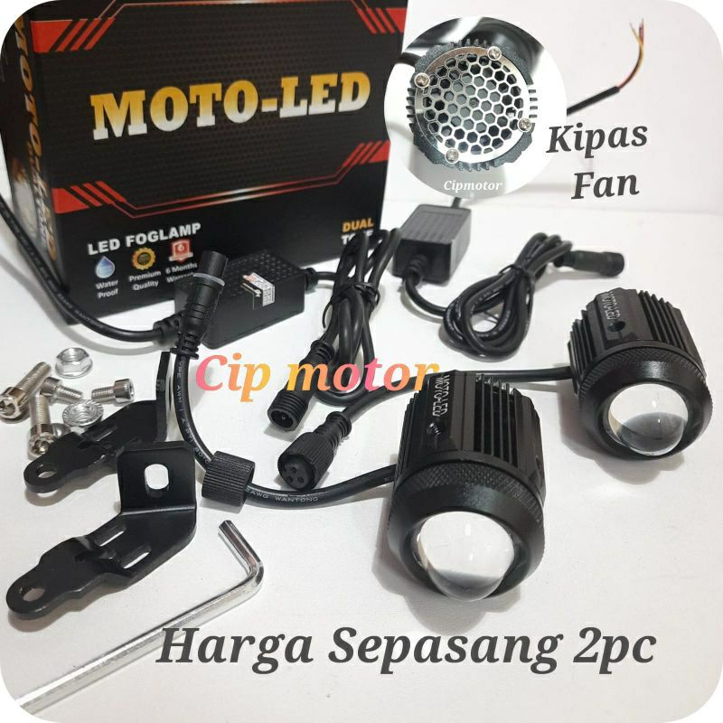 LAMPU TEMBAK SOROT CREE Original MOTOLED D2 mini driving VERSI PREMIUM ISI 2 LAMPU