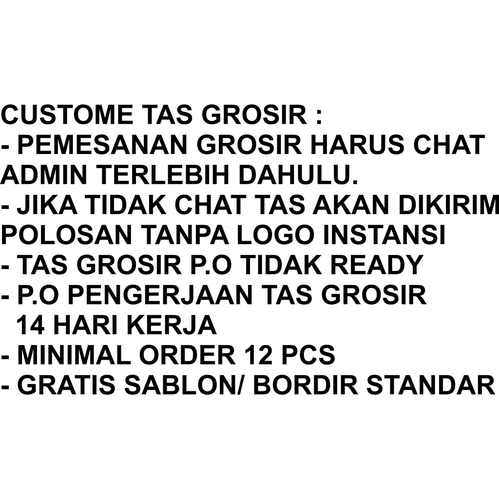 PESANAN TAS GROSIR BORDIR DAMAI NEGERIKU DAMAI BANGSAKU GROSIRAN RANSEL SEMINAR HARGA EKONOMIS