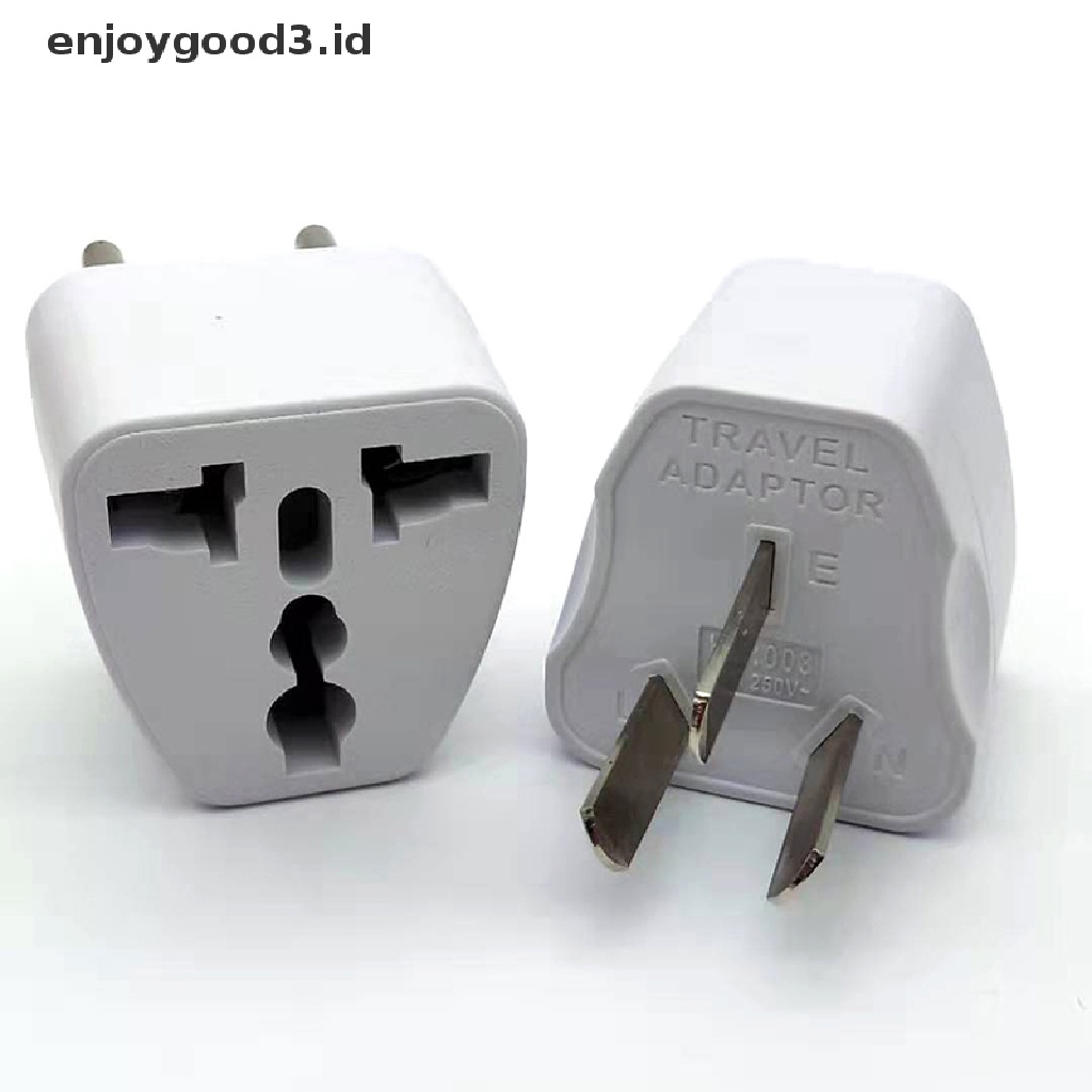 Adapter Konverter Power AC 3 pin Plug US EU Universal Ke AU Australia Untuk Travel