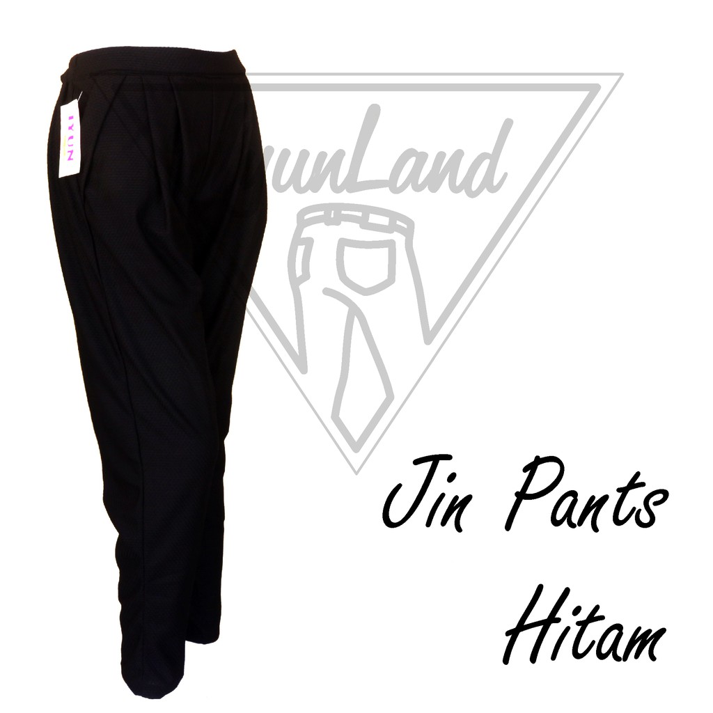 Ossa waffle pants / celana panjang cewek waffle warna hitam