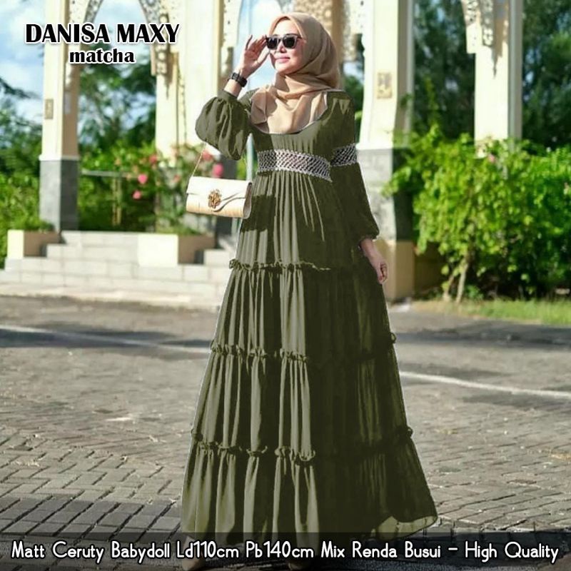 Danisa Maxi / Gamis Ceruty Beby Doll / Dress Terlaris (Fashion Muslim)