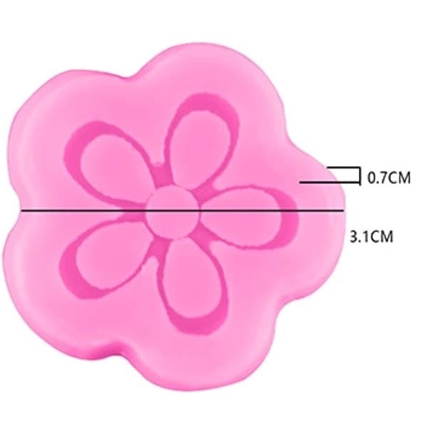 3D Silicon Mold Fondant Cake Decoration - Five Petals Little Flower