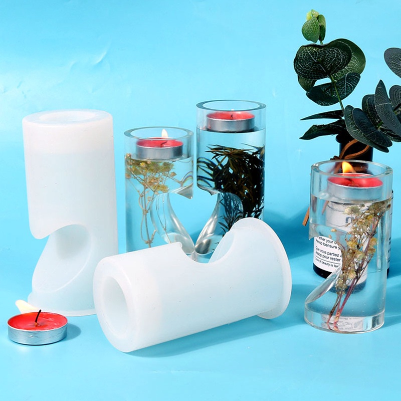 Siy 2Pcs / Pasang Cetakan Silikon Bentuk Hati 3D DIY