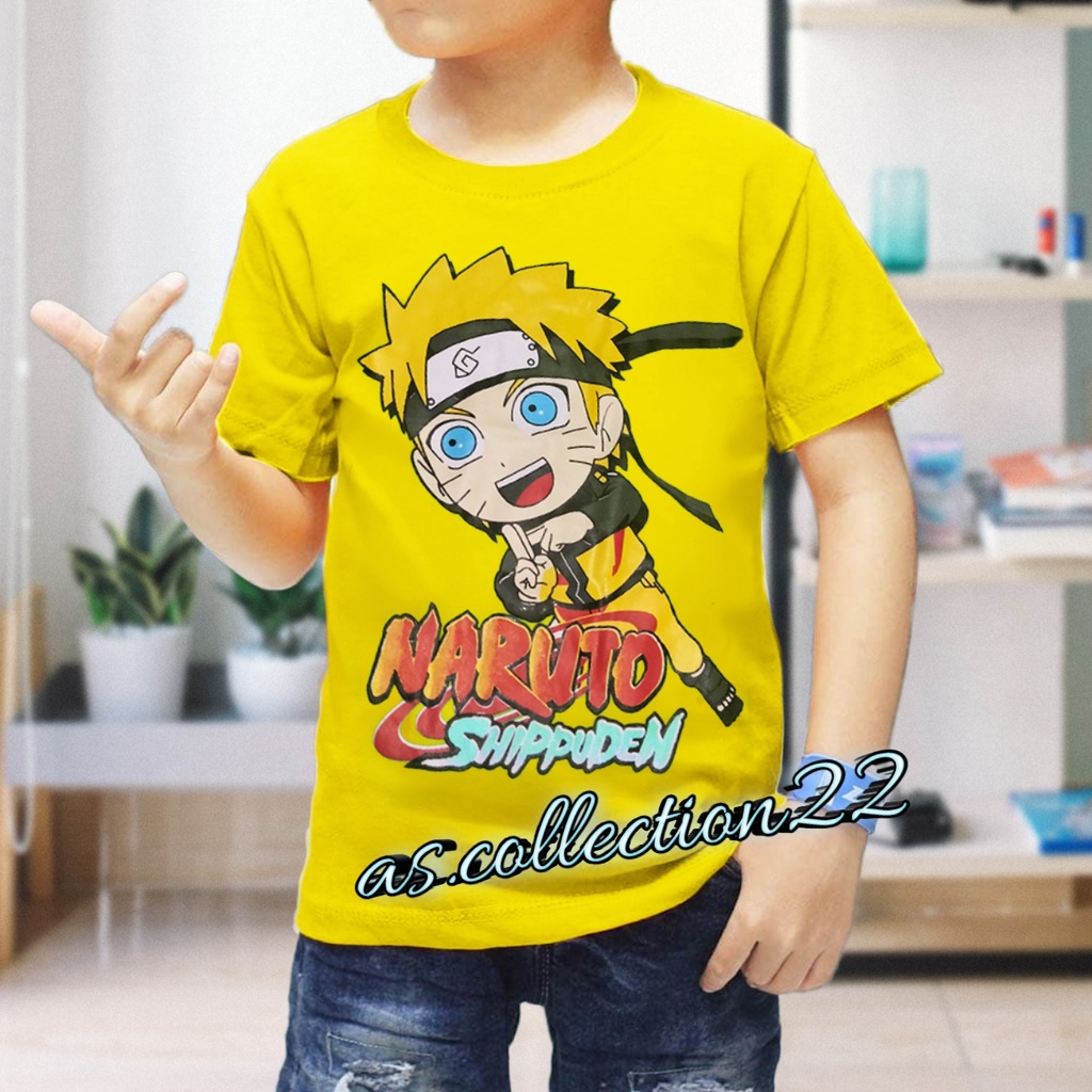 KAOS Anak Laki Motif NARUTO 1-12 Tahun