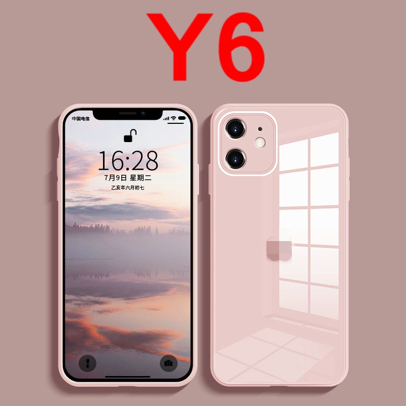 Case Tempered Glass Warna Permen Untuk Iphone 6 6s 7 8 Plus Xs Max X Xr 11 12 Pro Max