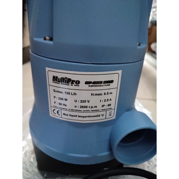 multipro SP250DWS pompa celup air kotor submersible pump SP 250 DWS