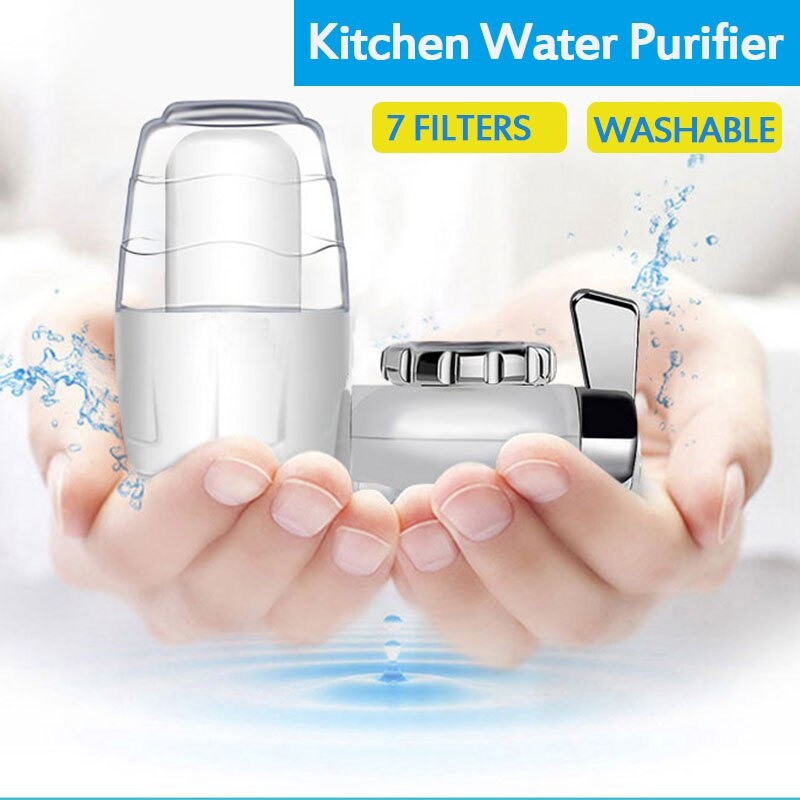 BISA COD Sambungan Saringan Keran Air Dengan 7 Filter Layer Water Filter - Becornce 8915