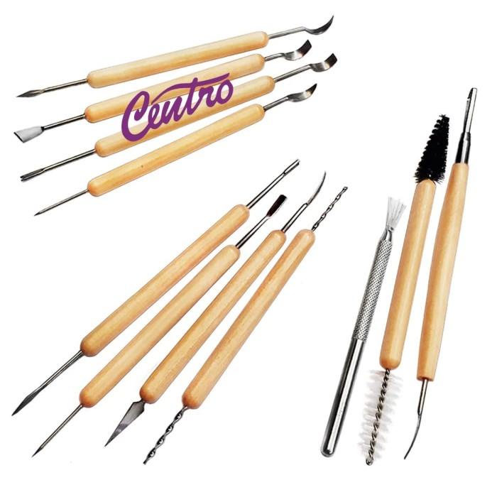 

Vtec Pottery Sculpting Clay Tools Alat Ukir Cukil Clean Up Kit Isi 11 059