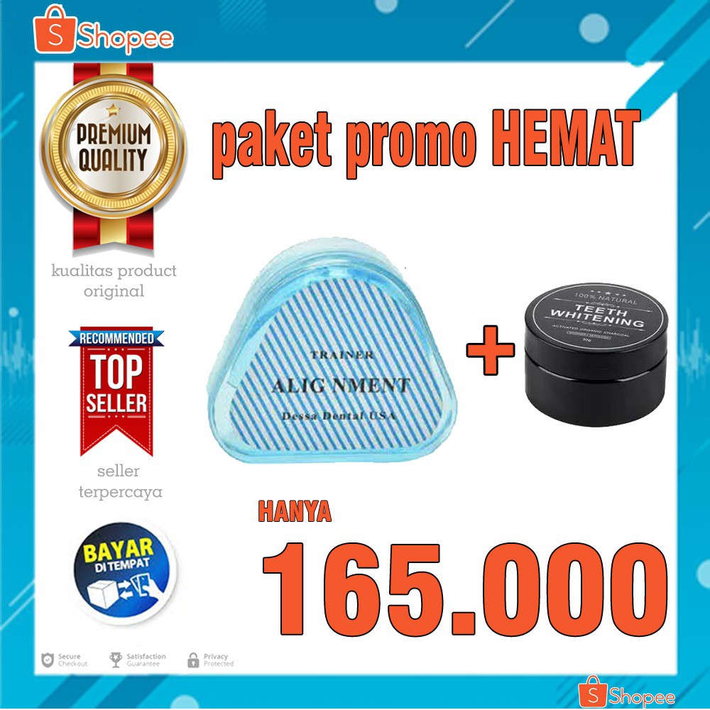 Paket Promo Hemat Spesial Perapi Gigi Phase Premium Biru Plus Pemutih Gigi Charcoal Powder