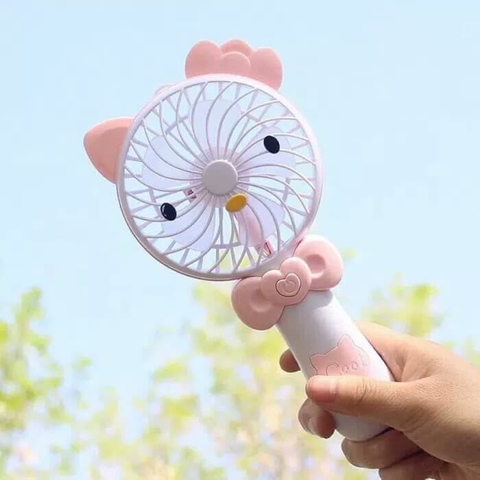 KIPAS ANGIN LAMPU HELLO KITTY PITA WARNA / MINI FAN HELLO KITTY