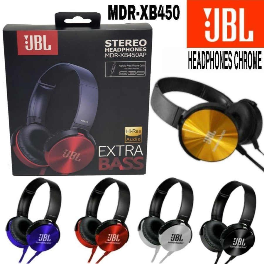 Jual Headphone Bando JBL XB450 Extra Bass Headset MDR XB450 Putih Shopee Indonesia