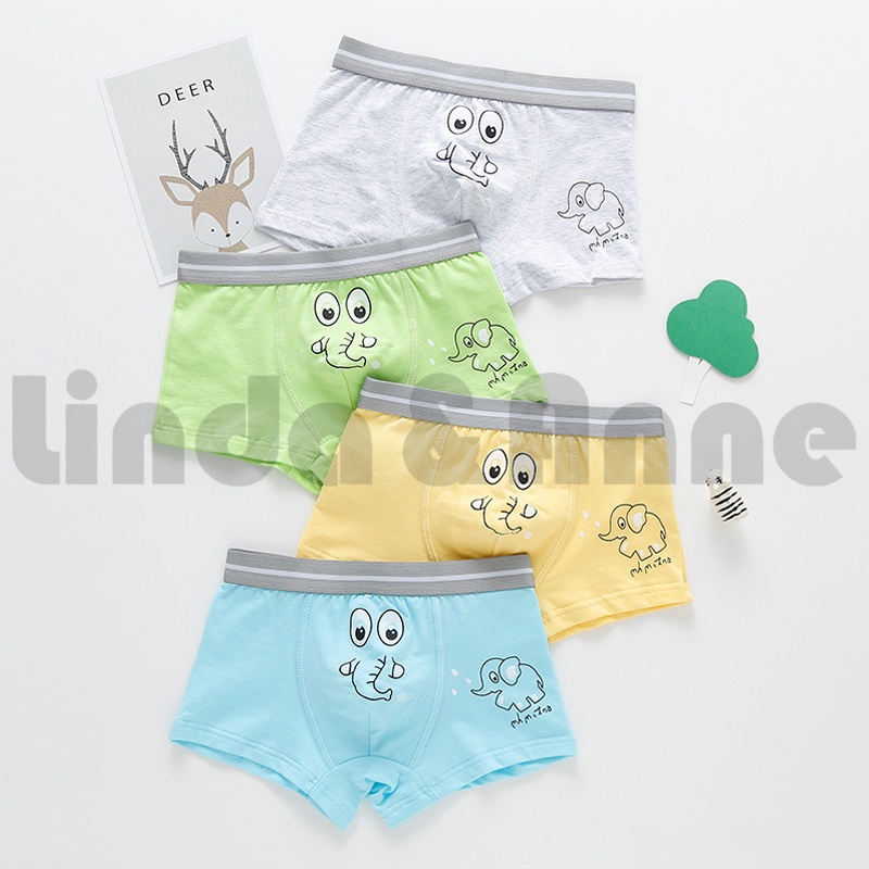 Celana Dalam Anak Laki-Laki Model Boxer Lucu Motif Hewan - Underwear Anak Laki-Laki Import