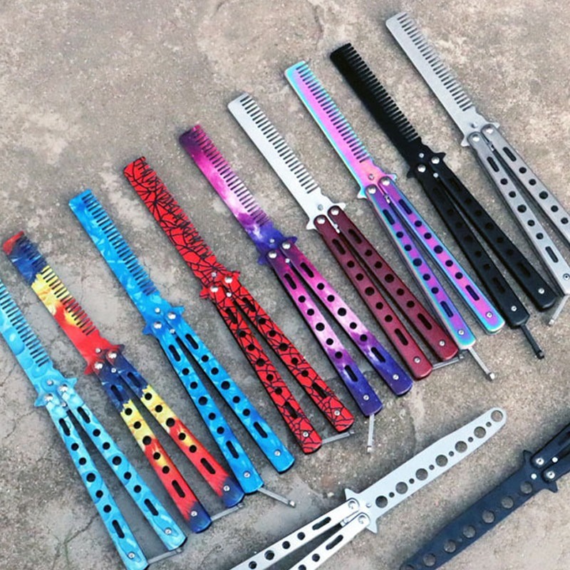 SISIR BESI BUTTERFLY SISIR LIPAT LATIHAN BUTTERFLY PISAU TUMPUL BUTTERFLY KNIFE