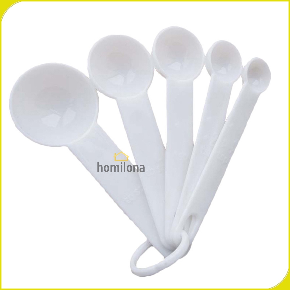 Sendok Takar Cup Measuring Spoon 5 PCS atau 10 PCS Aihogard S301 White atau VEICA 16799 Black