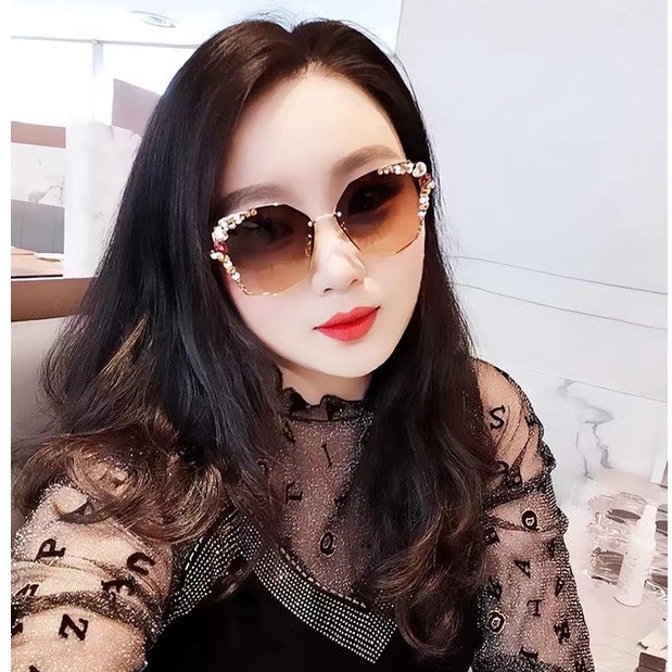 rowling(ka-172)Kacamata  Hitam Terbaru Wanita No Frame Titanium Diamond Style Kacamata Fashion Murah/Kacamata Sunglasses Import Wanita Kacamata Fashion