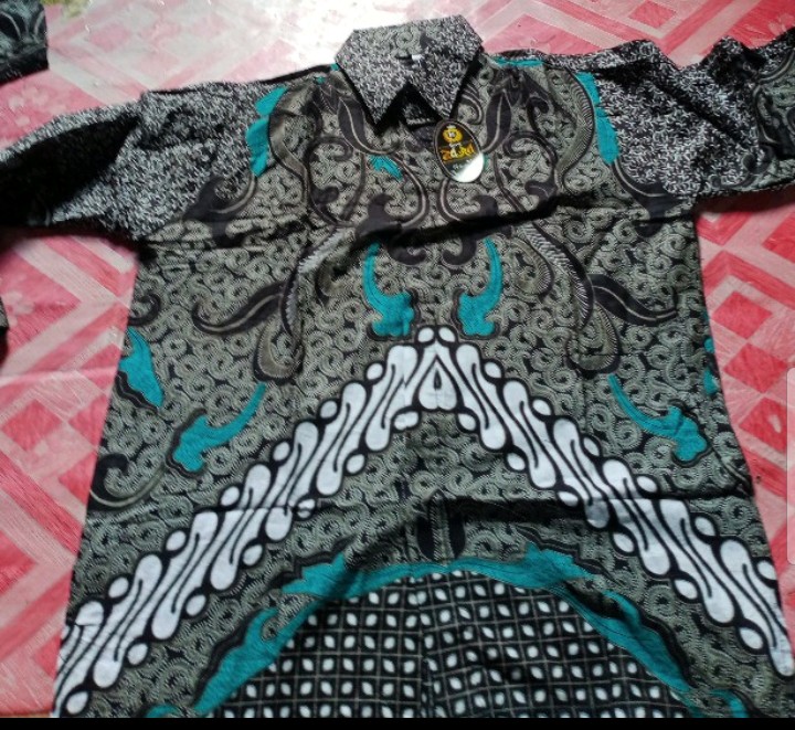 Couple Gamis Batik Keluarga Motif Parang Abu